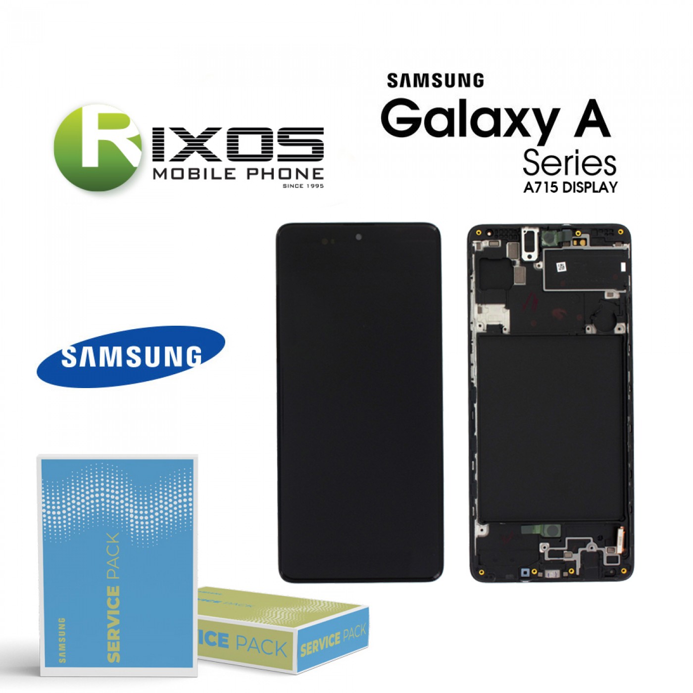 Samsung Galaxy A71 SM A715F Lcd Display Unit Complete Black GH82